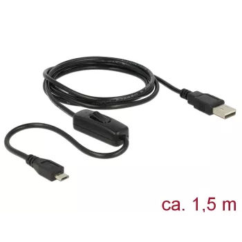 USB laidas DeLOCK 84803 USB 2.0 1,5 m USB A Micro-USB B Juodas