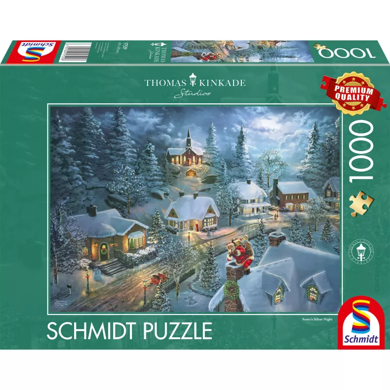 Dėlionė Schmidt Spiele Thomas Kinkade Studios „Santa's Silent Night” 1000 vnt.