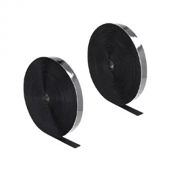 DeLOCK itin tvirta lipni juosta su kabliukais ir kilpelėmis 25 m x 25 mm juoda