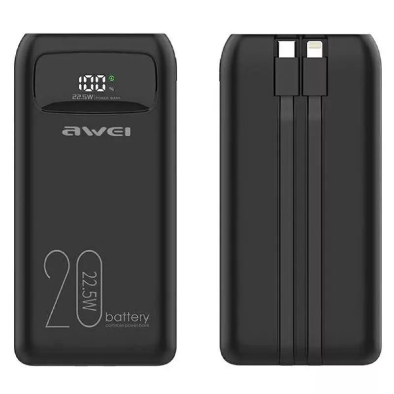 Powerbank 20000mAh P169 K 22.5W USB-C + Apple Cab