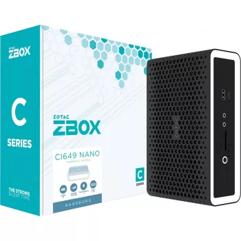 Zotac ZBOX CI649 NANO 1,8 l dydžio kompiuteris juodas, baltas i5-1335U Intel SoC 1,3 GHz