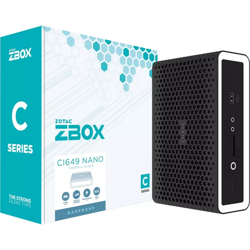Zotac ZBOX CI649 NANO 1,8 l dydžio kompiuteris juodas, baltas i5-1335U Intel SoC 1,3 GHz