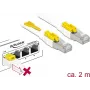 Tinklo kabelis DeLOCK 85332 RJ-45 Cat6a 2 m Baltas