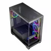 PC korpusas MODECOM Volcano Stellar 5F ATX Midi Tower, grūdintas stiklas, 5 iš anksto sumontuoti ventiliatoriai, USB‑C, palaiko microATX/ATX, maks. GPU 420 mm, CPU aušintuvo aukštis 175 mm