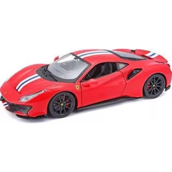 Die-cast model car Bburago Ferrari 488 Pista 1:24 scale, preassembled, red