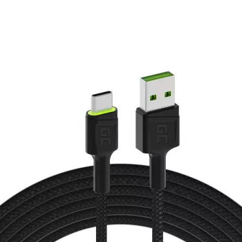 Green Cell KABGC13 USB kabelis USB 2.0 2 m USB A USB C Juoda
