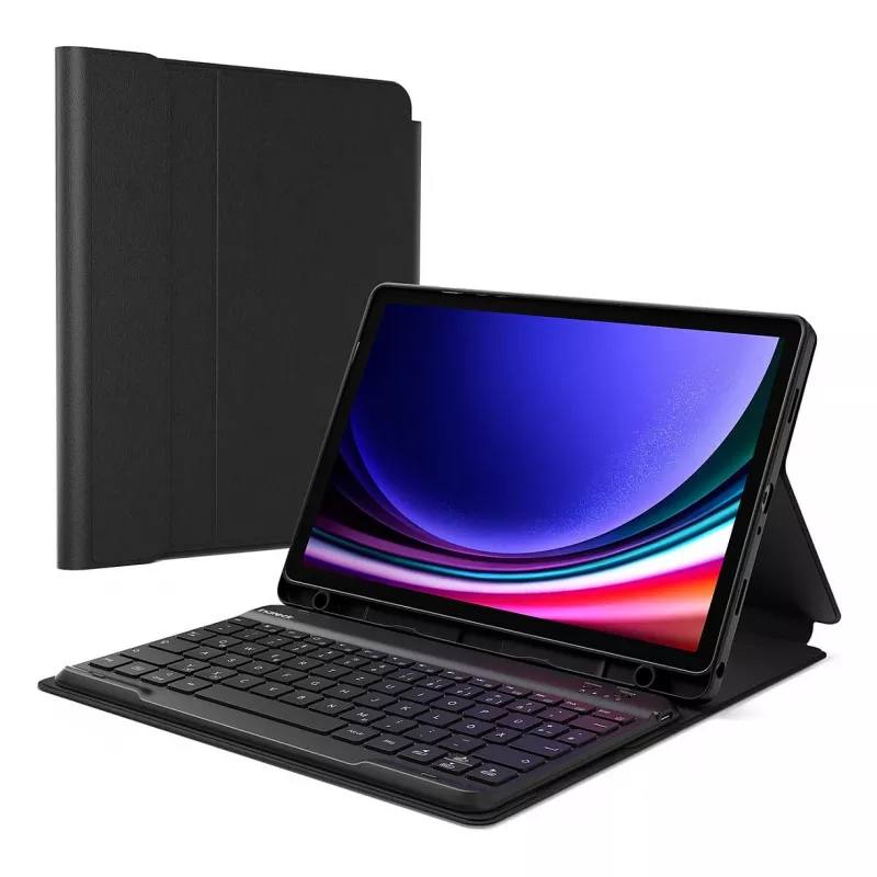 Planšetės „folio“ tipo dėklas Inateck N0028_Juoda, skirtas „Galaxy Tab A9+/A9 Plus“ 11 colių (27,9 cm) – 3 stovo režimai, „Bluetooth“