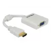 Delock Adapter HDMI-A Stecker > VGA Buchse - Videoadapter - HDMI männlich zu HD-15 (VGA) weiblich - weiß (65346)