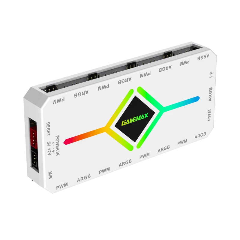 Gamemax | Nuotolinio valdymo pultelis | V4.0 ARGB PWM HUB BK | Balta | Gamemax