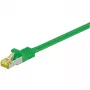 Wentronic Goobay Cat.7 neapdorotas kabelio komutacinis kabelis, S/FTP (PiMF), žalias, 2 m - LSZH be halogenų, varis, RJ45 kištukas (91604)