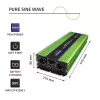 Automobilinis inverteris Qoltec Monolith 6000 W žalias 12 V