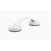 Siurbimo taurelės laikiklis Qmed DRQM6D0AAXXXP — technopolimero sieninis laikiklis, 20 cm gylis, maks. apkrova 30 kg, balta, 65 × 53 mm