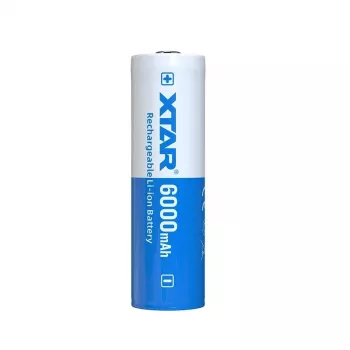 Pakartotinai įkraunama ličio 21700 baterija XTAR 21700-6000 3.6V 6000mAh, Ø 21 mm × 74.3 mm, vienas elementas