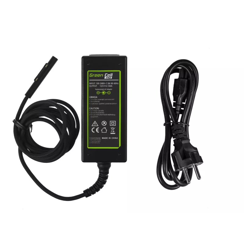 Maitinimo adapteris Green Cell AD63P 36W 12V 2.58A vidaus naudojimui nešiojamam kompiuteriui, juodas