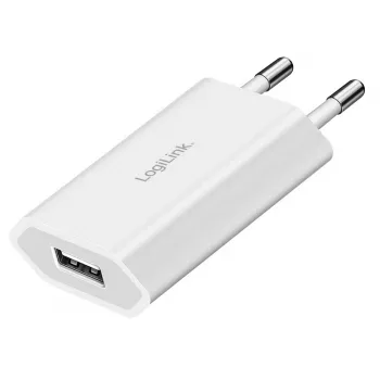 USB-A lizdo adapteris, 5 W, 5 V / 1 A, 1xUSB-A baltas