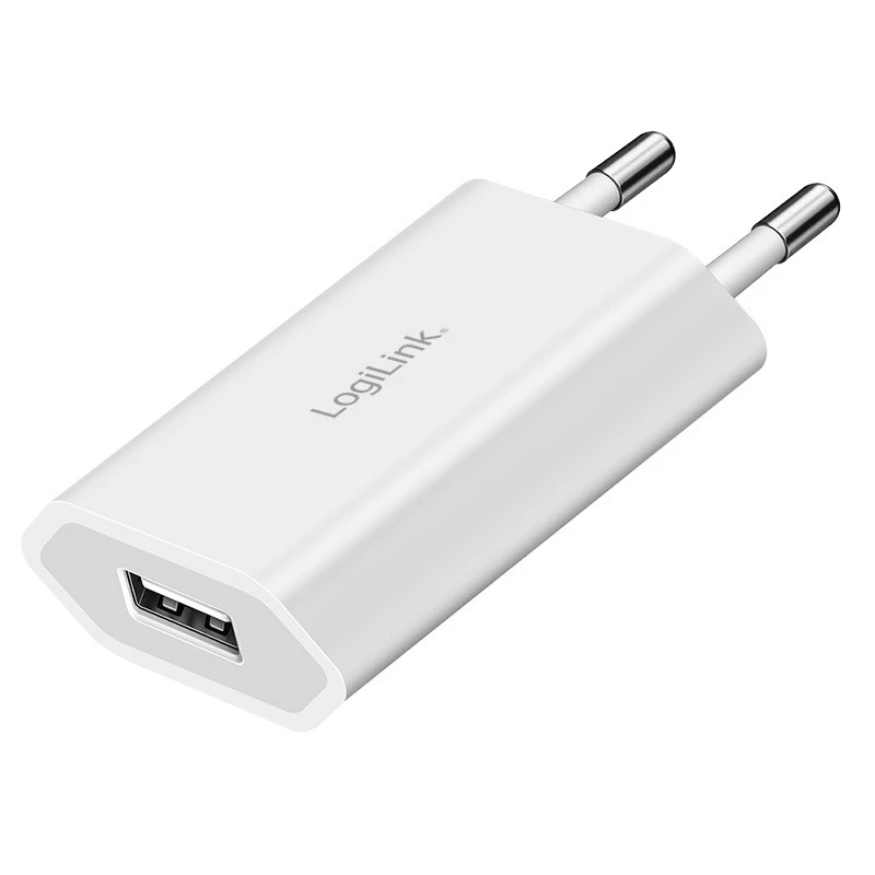 USB-A lizdo adapteris, 5 W, 5 V / 1 A, 1xUSB-A baltas