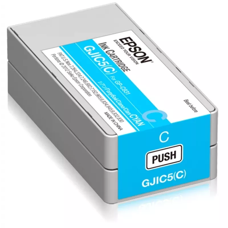Epson GJIC5(C): Rašalo kasetė, skirta ColorWorks C831 (Žydra) (MOQ=10)