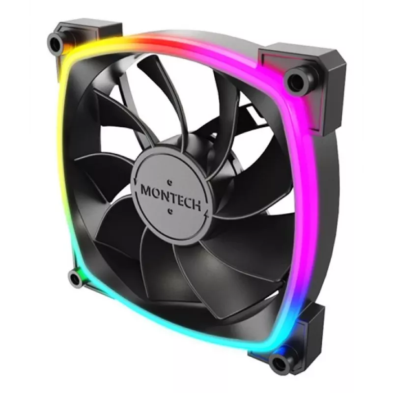Montech RX120 PWM kompiuterio korpuso ventiliatorius 12 cm juodas 3 vnt.