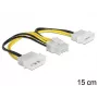 Vidinis maitinimo laidas DeLOCK 83410 0,15 m EPS 8 kontaktų Molex 3 kontaktų