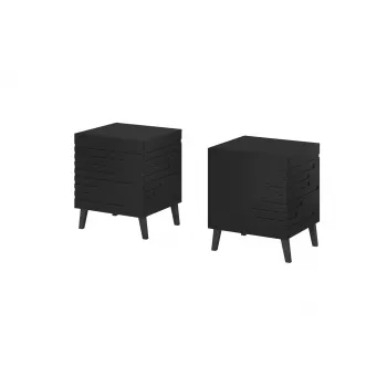 Naktinis staliukas cama meble NOVA 44x40x52 cm matinė juoda — 1 stalčius, 16 mm rėmas