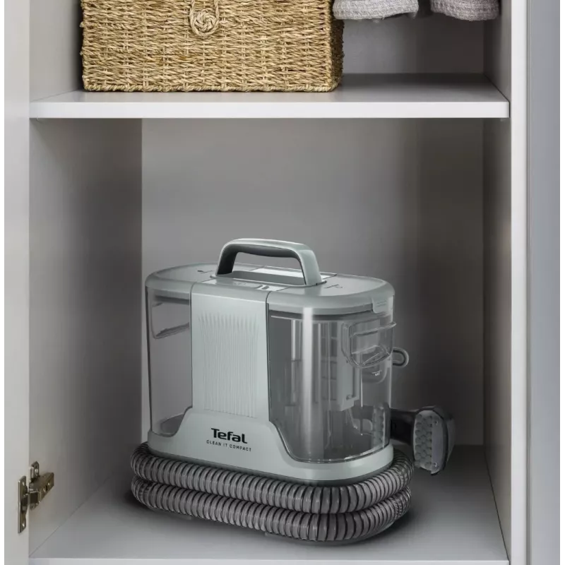 Nešiojamasis taškinis valiklis Tefal Clean It Compact Pet IZ3020F0 — rankinis apmušalų ir naminių gyvūnų dėmių valiklis