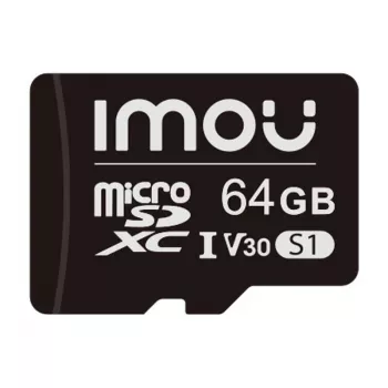 MicroSD atminties kortelė IMOU ST2-64-S1 64 GB, 10 klasė, skaitymo greitis 95 MB/s, rašymo greitis 35 MB/s, U3 V30