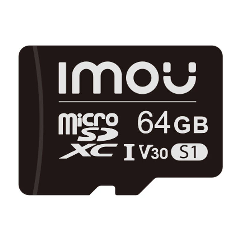 MicroSD atminties kortelė IMOU ST2-64-S1 64 GB, 10 klasė, skaitymo greitis 95 MB/s, rašymo greitis 35 MB/s, U3 V30