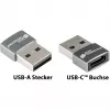 Good Connections adapteris USB 2.0 kištukas A į USB-C lizdą aliuminio korpusas pilkas (USB-AD203)