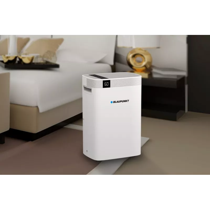 Oro sausintuvas BLAUPUNKT ADH601 — 2,5 l bakelis, 16 l/24h, 245 W, 48 dB, Wi‑Fi, 20–40 m², baltas