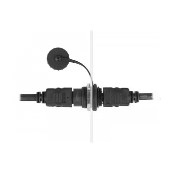 DeLOCK HDMI-A įmontuojama jungtis su apsauginiu dulkių dangteliu, juoda 30,3 mm 23,5 mm