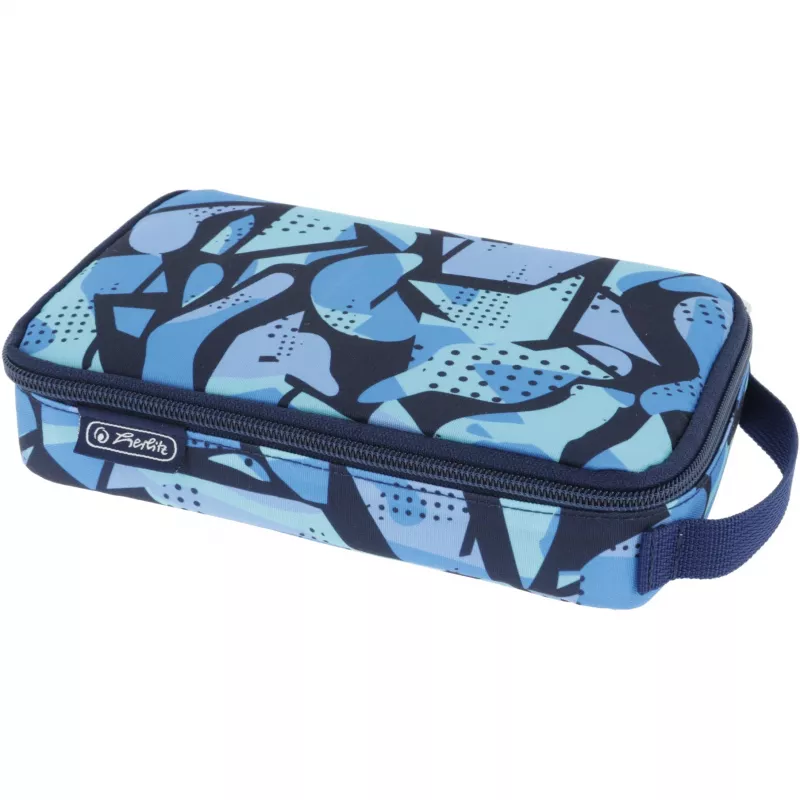 Penalas Herlitz 2 Go CamoBlue poliesteris mėlynas 210x130x60mm