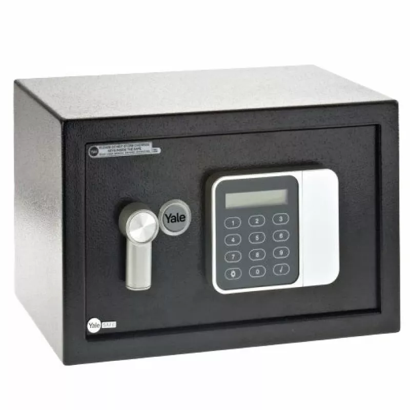 Laisvai stovintis seifas Yale YSG/200/DB2 — plieninis, su kombinuota spyna, 8,6 L, 310×200×200 mm, juodas