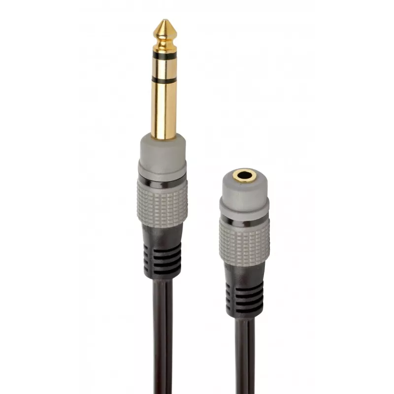 Garso kabelis Gembird A-63M35F-0.2M 6,35 mm kištukas – 3,5 mm lizdas, juodas