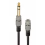 Garso kabelis Gembird A-63M35F-0.2M 6,35 mm kištukas – 3,5 mm lizdas, juodas