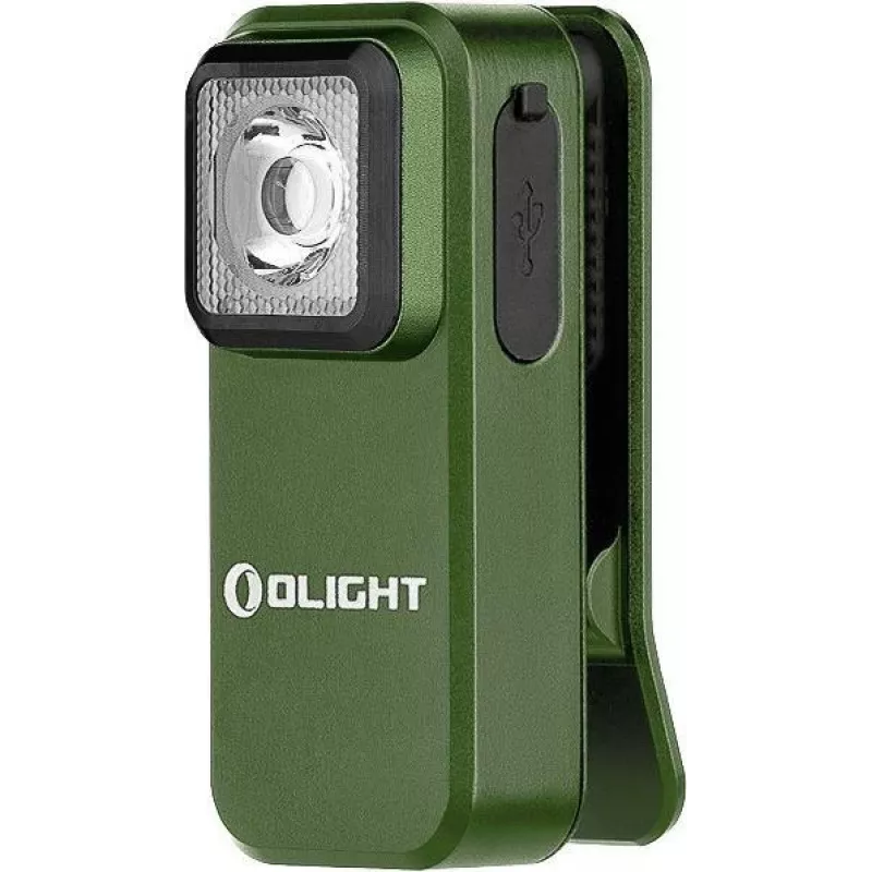 olight OCLIP LED segtukas, žalias, su dviem šviesos šaltiniais, daugiafunkcis (modelis 12972)