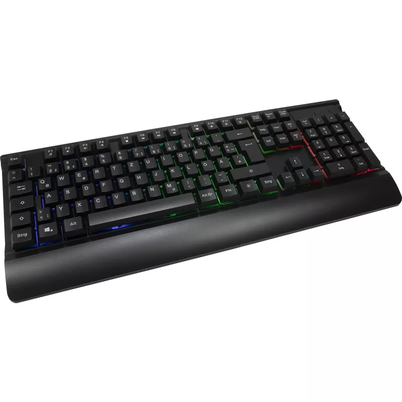 Laidinis žaidimų klaviatūros ir pelės rinkinys INTER-TECH KC-3000 RGB foninis apšvietimas, USB jungtis