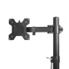 Maclean MC-967 Dvigubas vertikalus monitoriaus laikiklis ant stalo, maks. VESA 100x100, 13-27, 2x 9kg, milteliniu būdu dengtas, pasukamas, reguliuojamas