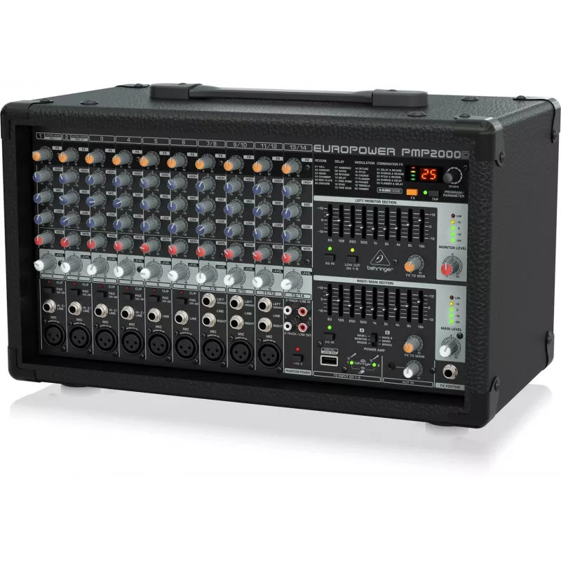 Behringer PMP2000D garso maišytuvas 14 kanalų 2000 W juodas