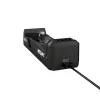 Baterijų įkroviklis XTAR SC1 vienos vietos USB-C, skirtas Li-ion 18650 elementams, 1 vieta, juodas