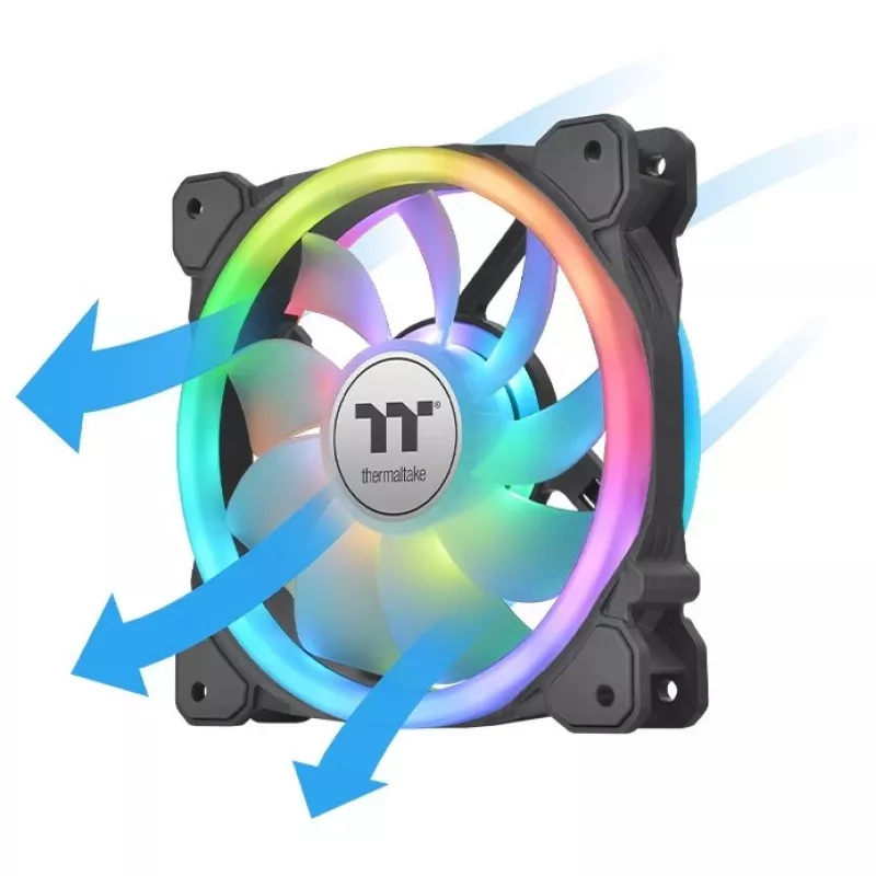 Thermaltake SWAFAN 14 RGB ventiliatorius, 14 cm, juodas, 500–2000 RPM