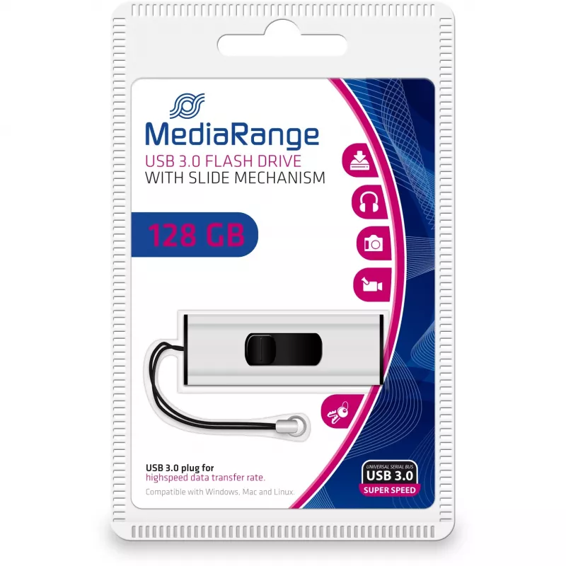 USB atmintukas MediaRange 128 GB USB Type-A Micro-USB MR918
