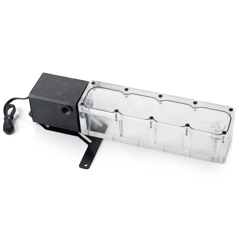 BitsPower Tiny Tank SC6 200 Pump PWM transparent – kompaktiškas siurblio ir rezervuaro derinys vandens aušinimui