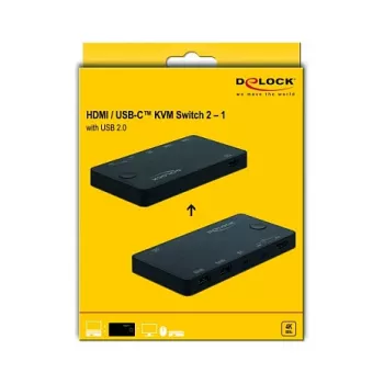 KVM jungiklis DeLOCK 11477 juodas