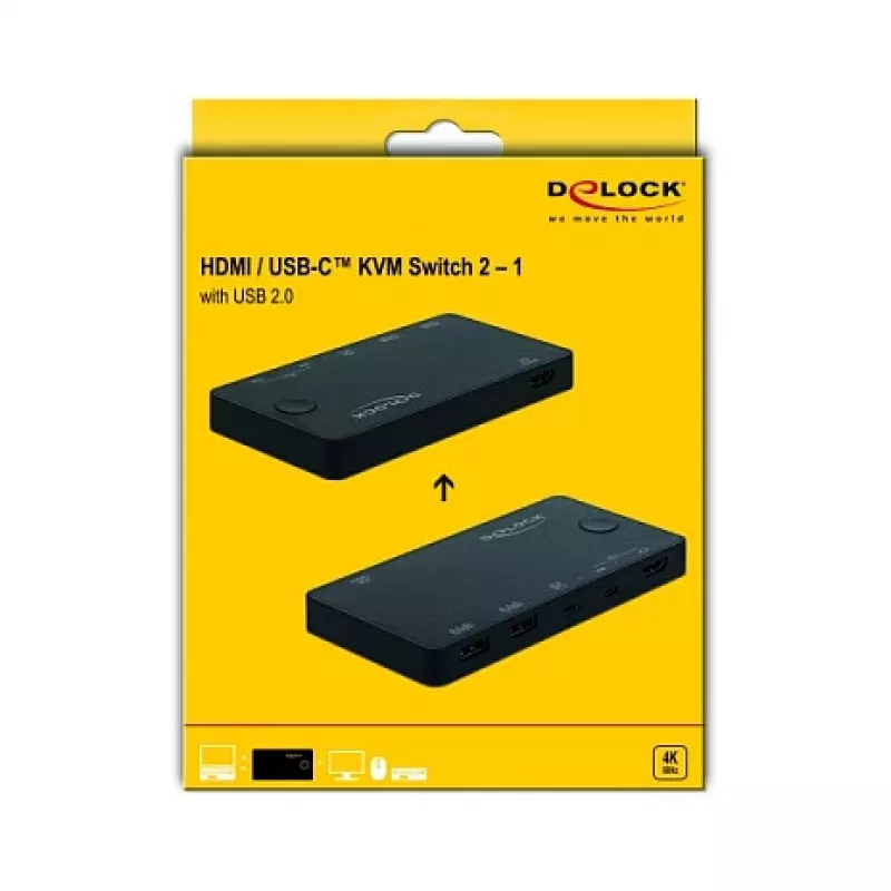 KVM jungiklis DeLOCK 11477 juodas