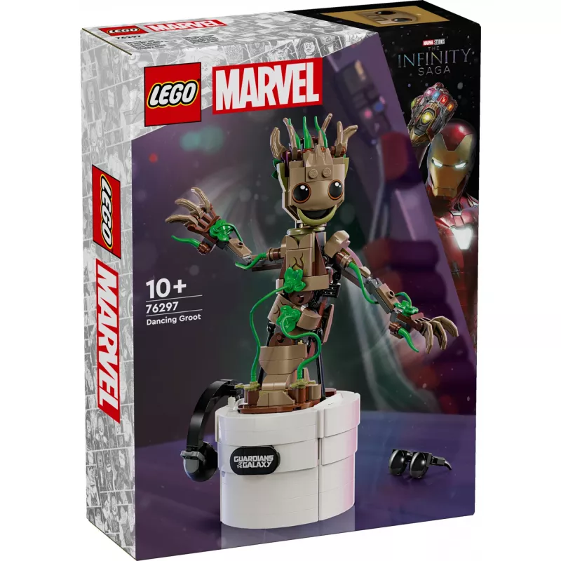 LEGO Marvel Šokantis Grootas – Sukonstruojamas Animuotas Žaislinis Veikėjas „Galaktikos sergėtojai“ – Interaktyvus Rankomis Valdomas Žaidimų Rinkinys Superherojams