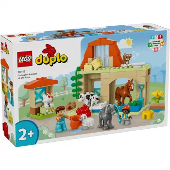 Konstruktorius LEGO DUPLO Farm Animal Care rinkinys 10416 — 74 dalys, 2 minifigūrėlės, amžius 2+