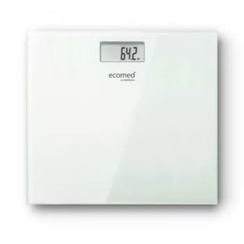 Ecomed by Medisana PS-72E asmeninės svarstyklės – 150 kg, stiklo platforma, baltos