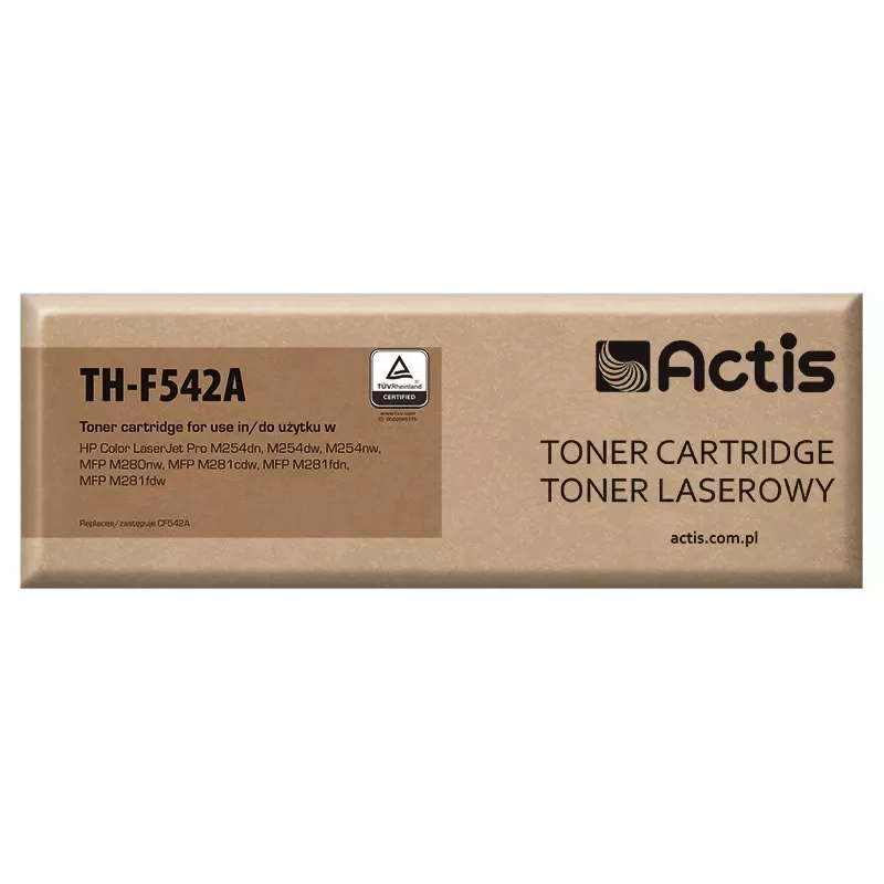 Actis TH-F542A tonerio kasetė (pakeičia HP 203A HP203A CF542A; Standartinė; 1300 puslapių; geltona)