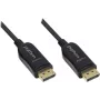 Optinis hibridinis DisplayPort 1.2 jungiamasis kabelis, 4K2K / UHD 60Hz, paauksuotas kištukas ir variniai kontaktai, juodas, 100 m, PYTHON® serija (GC-M0180)