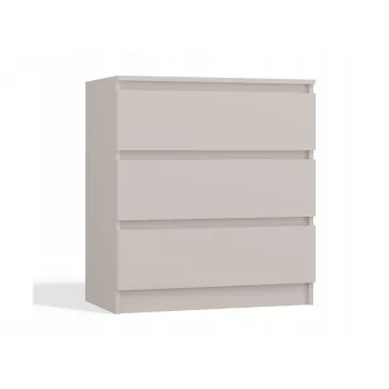 Komoda MALWA M3, top e shop — 3 stalčiai, 700×750×400 mm, medžio drožlių plokštė, kašmyro matinė apdaila